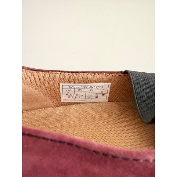 Vionic Cadee Wine Mary Jane Flats Womens 9 Comfort Slip On Sneakers Arch Support - Picture 5 of 7